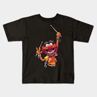 The Grunge Drummer In Puppet Show Kids T-Shirt